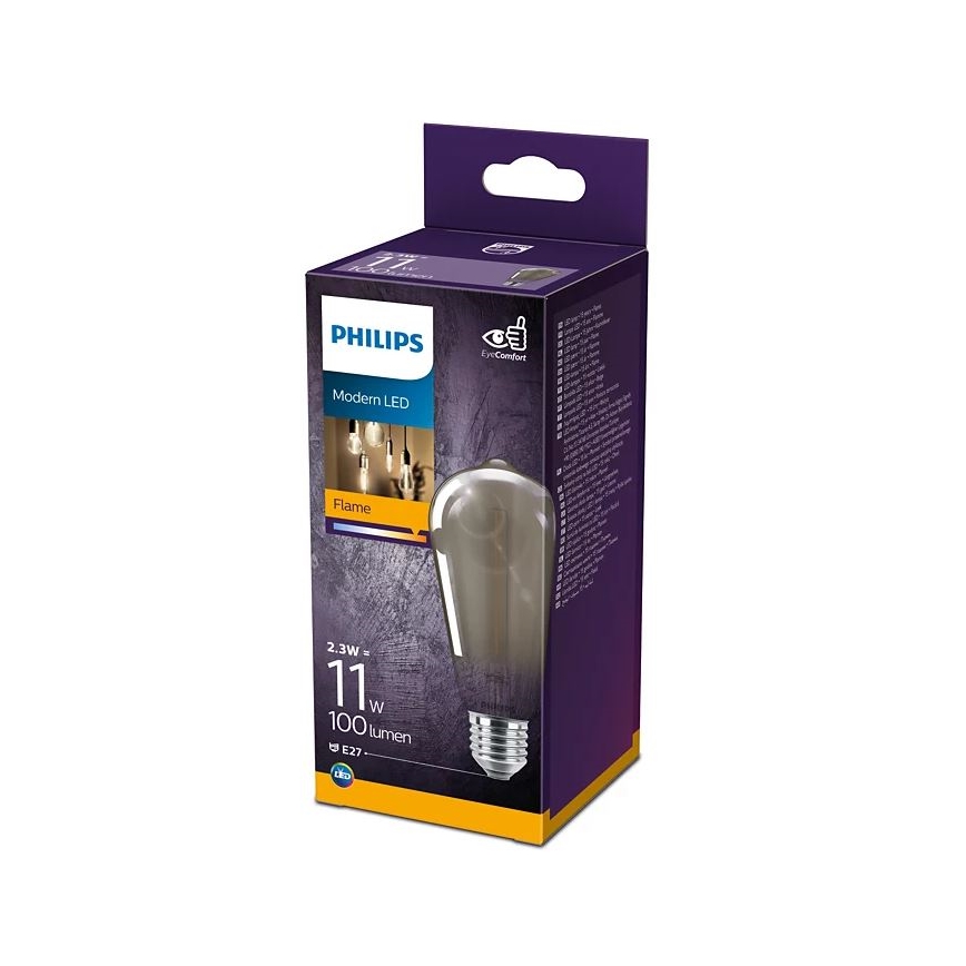 LED-lampa VINTAGE Philips ST64 E27/2.3W/230V 1,800K