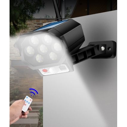 LED låtsas säkerhetskamera med sensor och med solcellspanel LED/5W/5,5V IP65 + fjärrkontroll