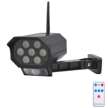 LED låtsas säkerhetskamera med sensor och med solcellspanel LED/5W/5,5V IP65 + fjärrkontroll