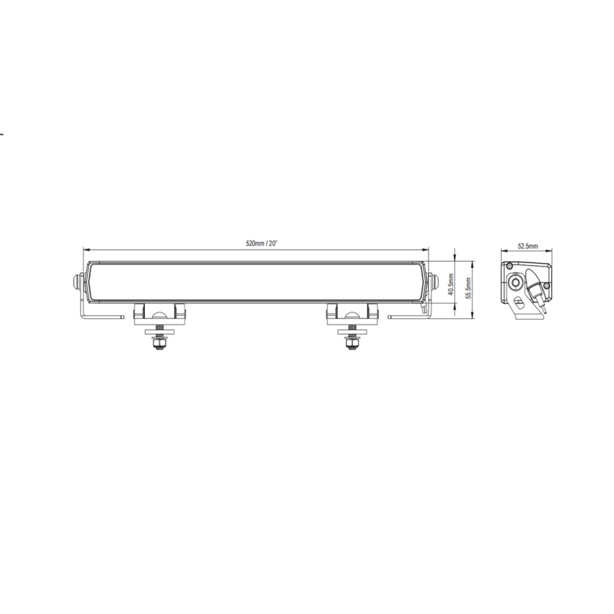 LED Lättviktig ramp BLACK OFF ROAD LED/90W/9-36V IP69 6000K