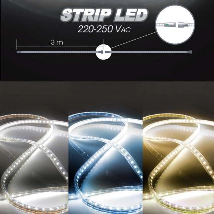 LED list EASY CONNECT LED/14,4W/230V 3m IP67 blå