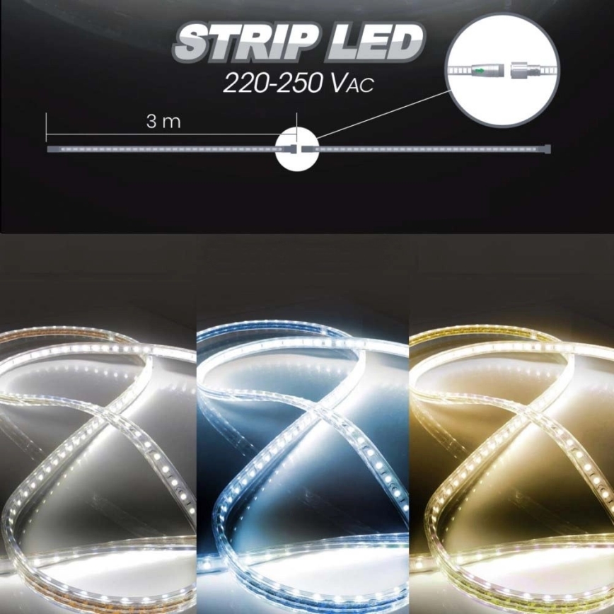 LED list EASY CONNECT LED/14,4W/230V 3m IP67 blå