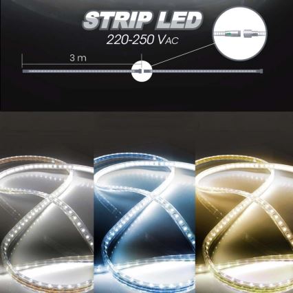 LED list EASY CONNECT LED/14,4W/230V 3m IP67 kall vit