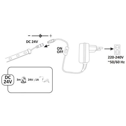 LED list för utomhusbruk 3m LED/23W/24V/230V 4000K IP65