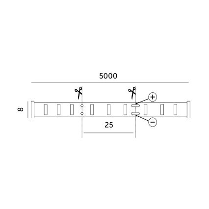 LED list LED/50W/12V 5 m 3000K IP65