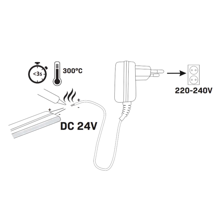LED list NEON 5m LED/30W/24V grön IP65