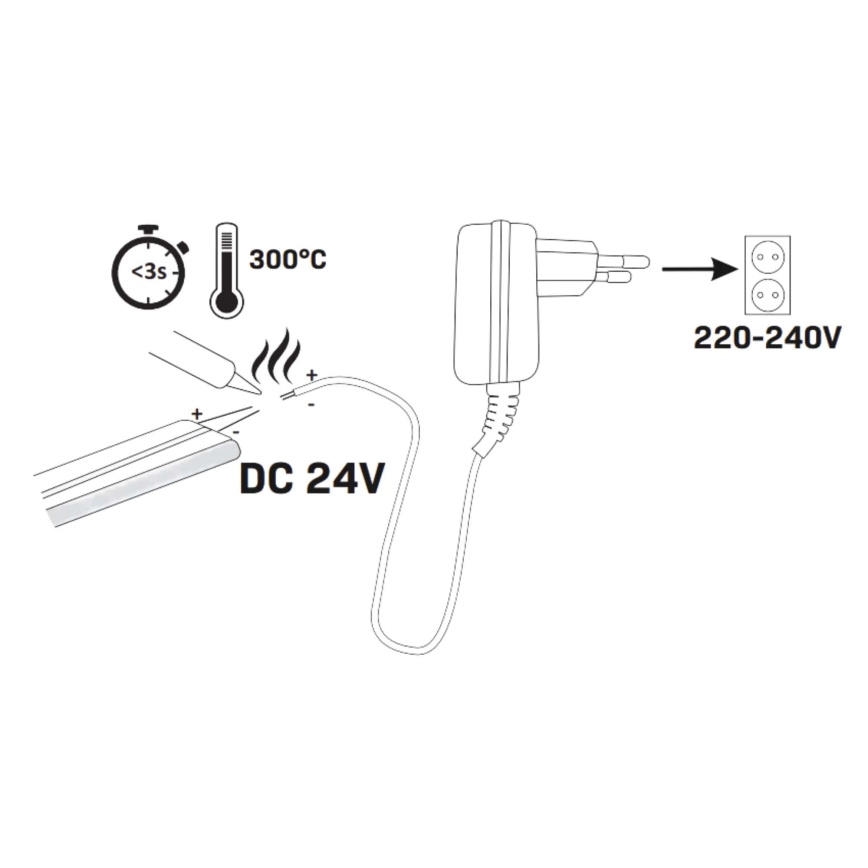 LED list NEON 5m LED/40W/24V orange IP65