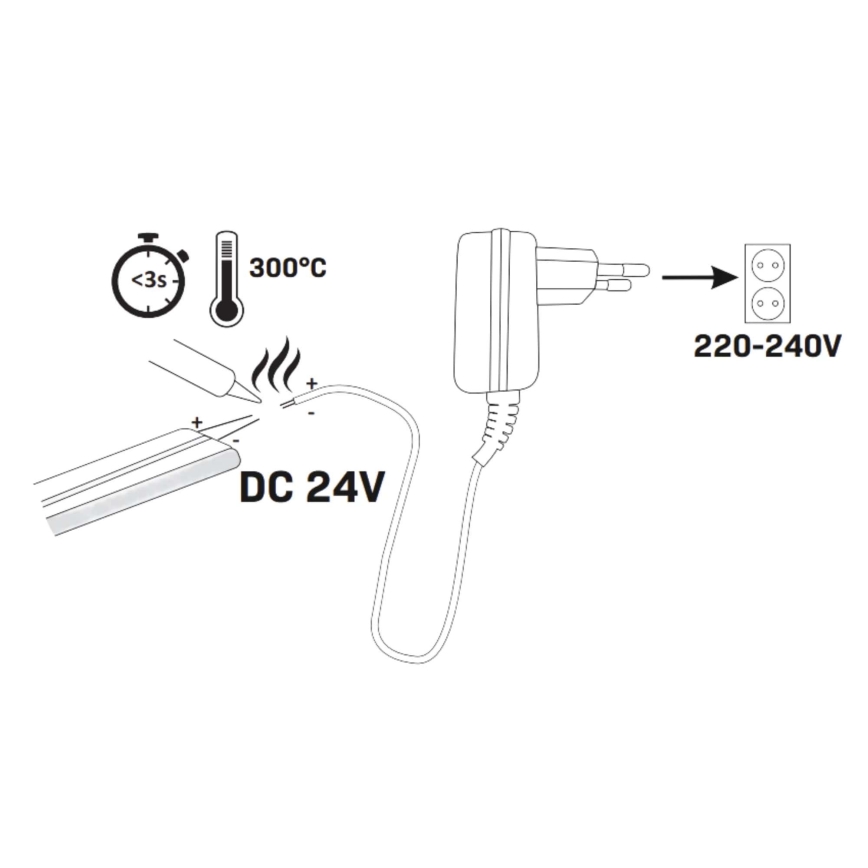 LED list NEON 5m LED/40W/24V rosa IP65