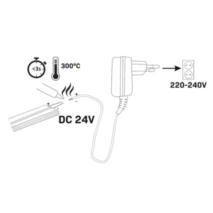 LED list NEON 5m LED/48W/24V 4000K IP65
