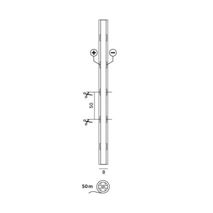LED list TRAMO LED/500W/24V 50 m 3000K