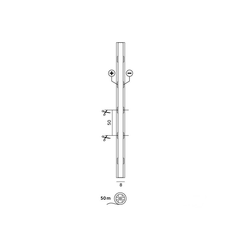 LED list TRAMO LED/500W/24V 50 m 6500K