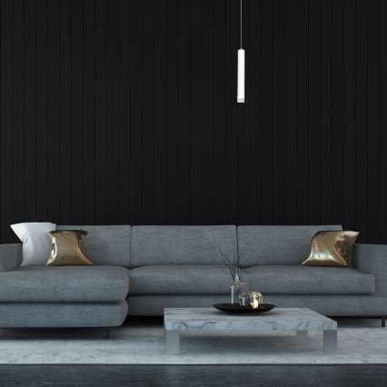 LED Ljuskrona med snöre ALBA 1xLED/5W/230V vit