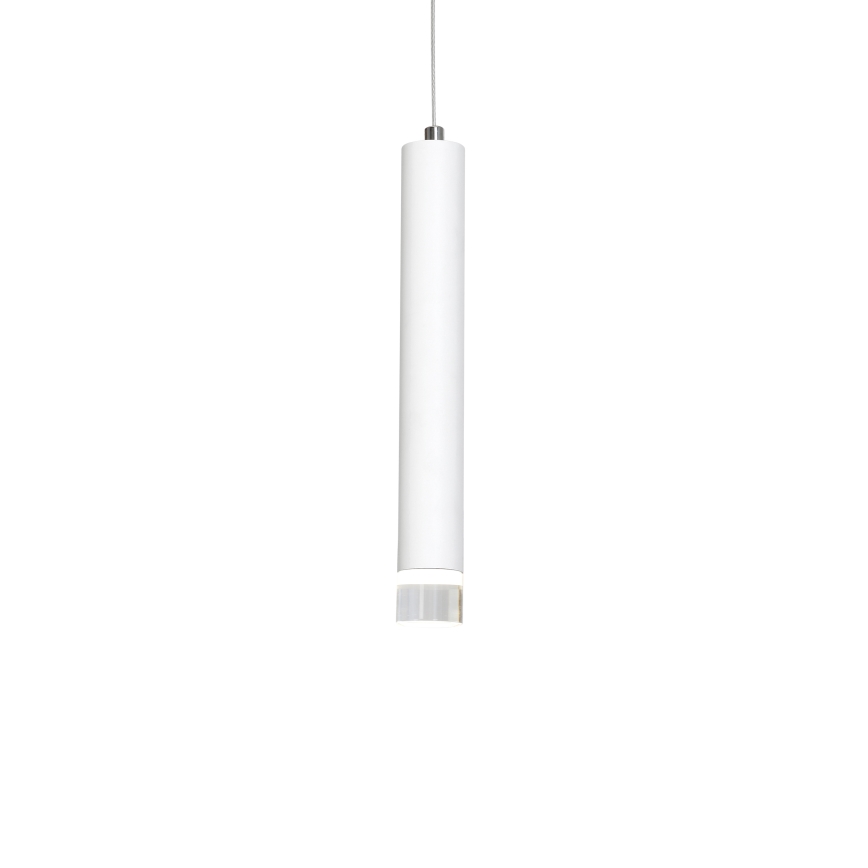 LED Ljuskrona med snöre ALBA 1xLED/5W/230V vit