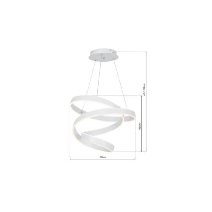 LED Ljuskrona med snöre ANDROMEDA LED/45W/230V