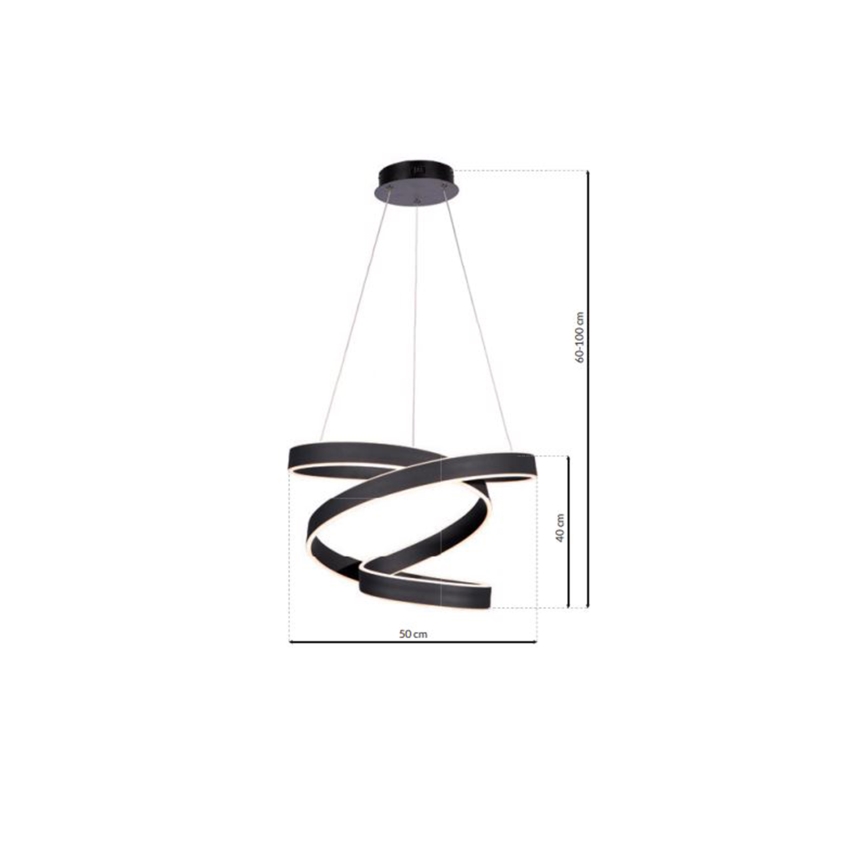 LED Ljuskrona med snöre ANDROMEDA LED/45W/230V