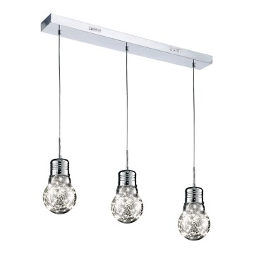 LED Ljuskrona med snöre BULB 3xLED/5W/230V