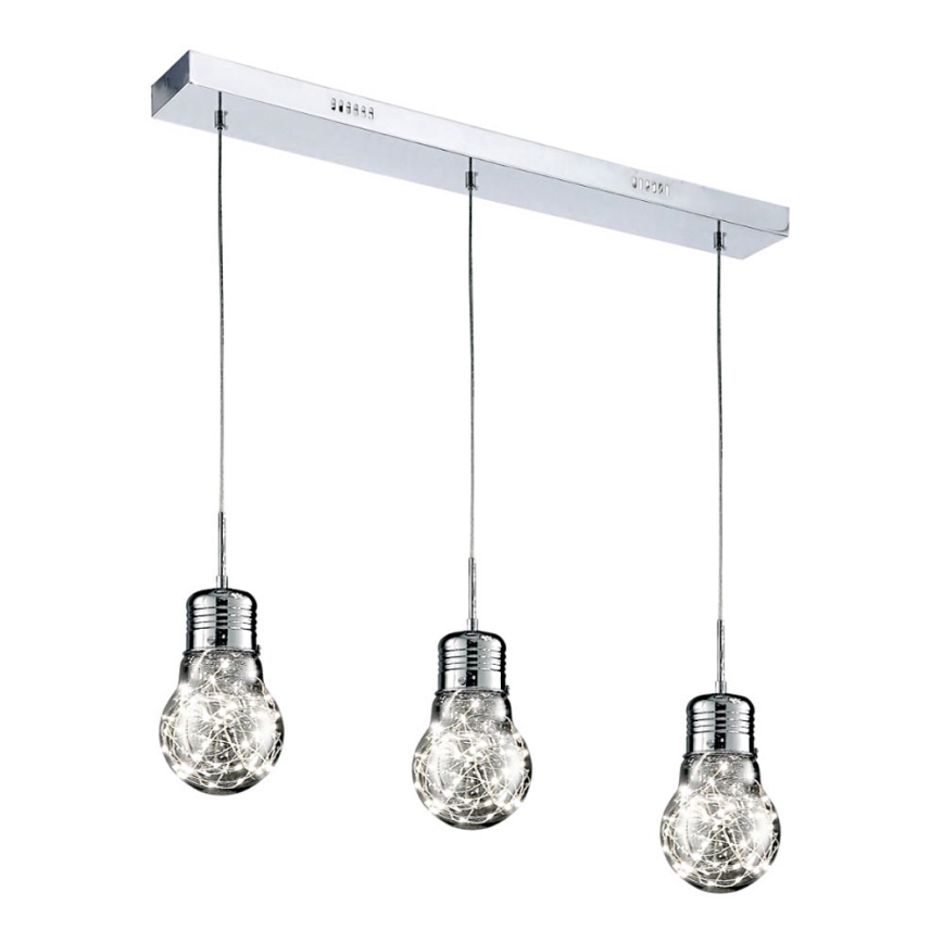 LED Ljuskrona med snöre BULB 3xLED/5W/230V