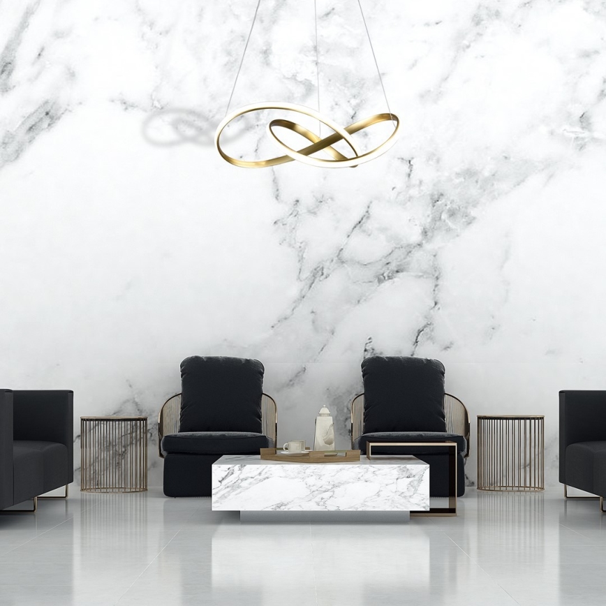 LED Ljuskrona med snöre CAPPIO LED/36W/230V guld