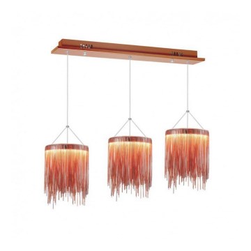LED Ljuskrona med snöre CASKattA koppar 3xLED/54W/230V