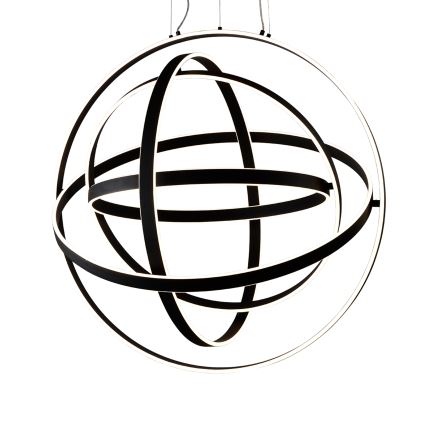 LED Ljuskrona med snöre COPERNICUS 1xLED/260W/230V svart