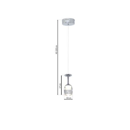 LED Ljuskrona med snöre COPPA 1xLED/5W/230V
