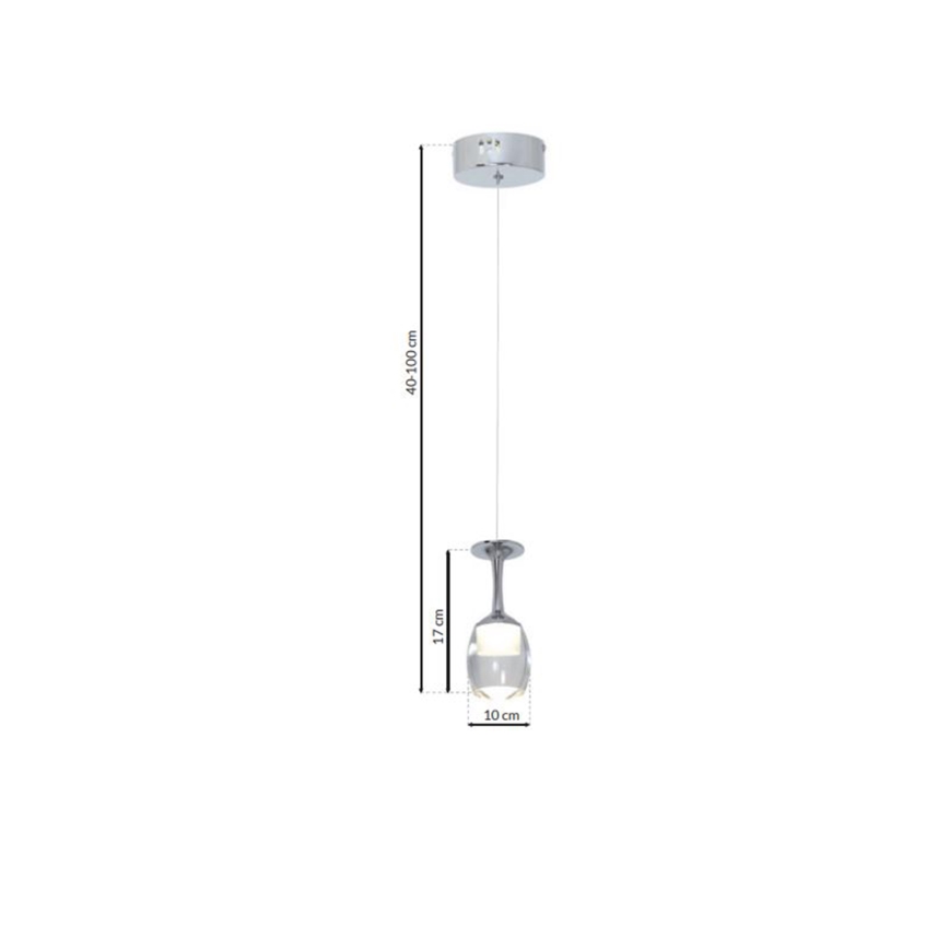 LED Ljuskrona med snöre COPPA 1xLED/5W/230V