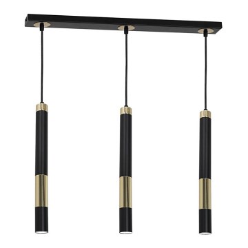 LED Ljuskrona med snöre DALLAS 3xGU10/3W/230V
