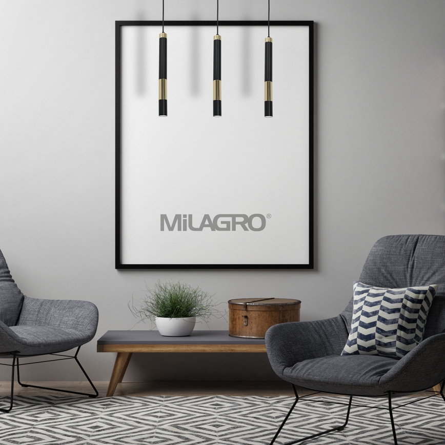LED Ljuskrona med snöre DALLAS 3xGU10/3W/230V