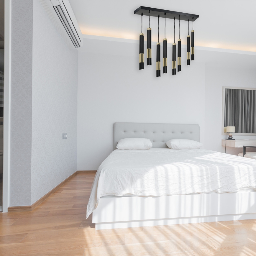 LED Ljuskrona med snöre DALLAS 8xGU10/3W/230V