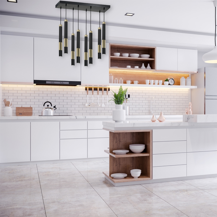 LED Ljuskrona med snöre DALLAS 8xGU10/3W/230V