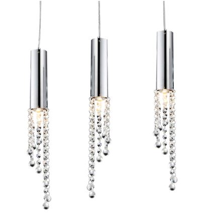 LED Ljuskrona med snöre DUERO 3xLED/3W/230V