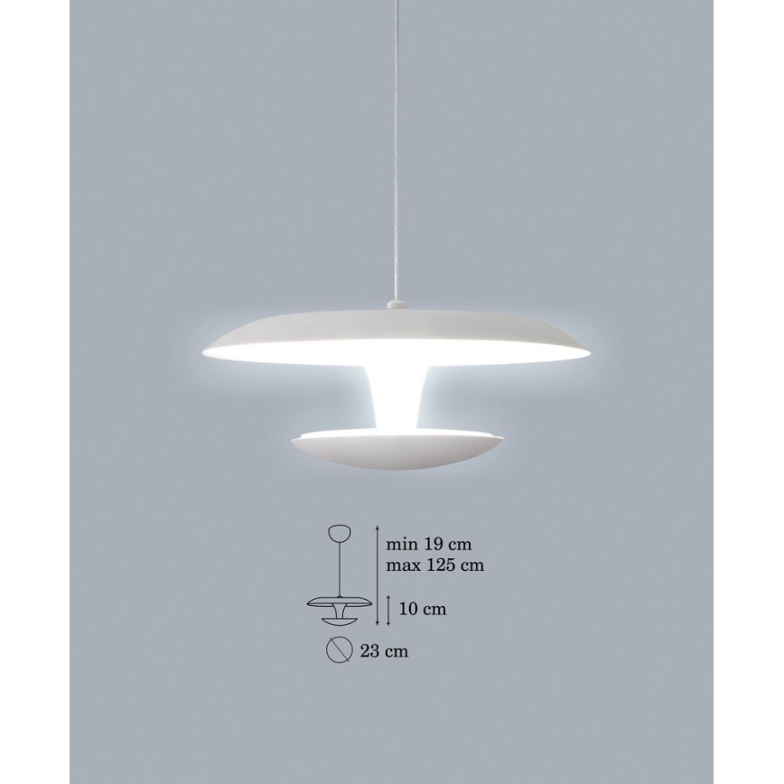 LED Ljuskrona med snöre FLY LED 1xLED/15W/230V