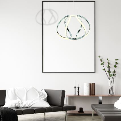 LED Ljuskrona med snöre Glob 1xLED/50W/230V