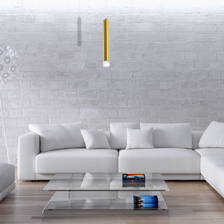 LED Ljuskrona med snöre GOLDIE 1xLED/5W/230V guld