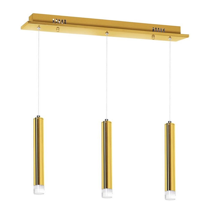 LED Ljuskrona med snöre GOLDIE 3xLED/15W/230V guld