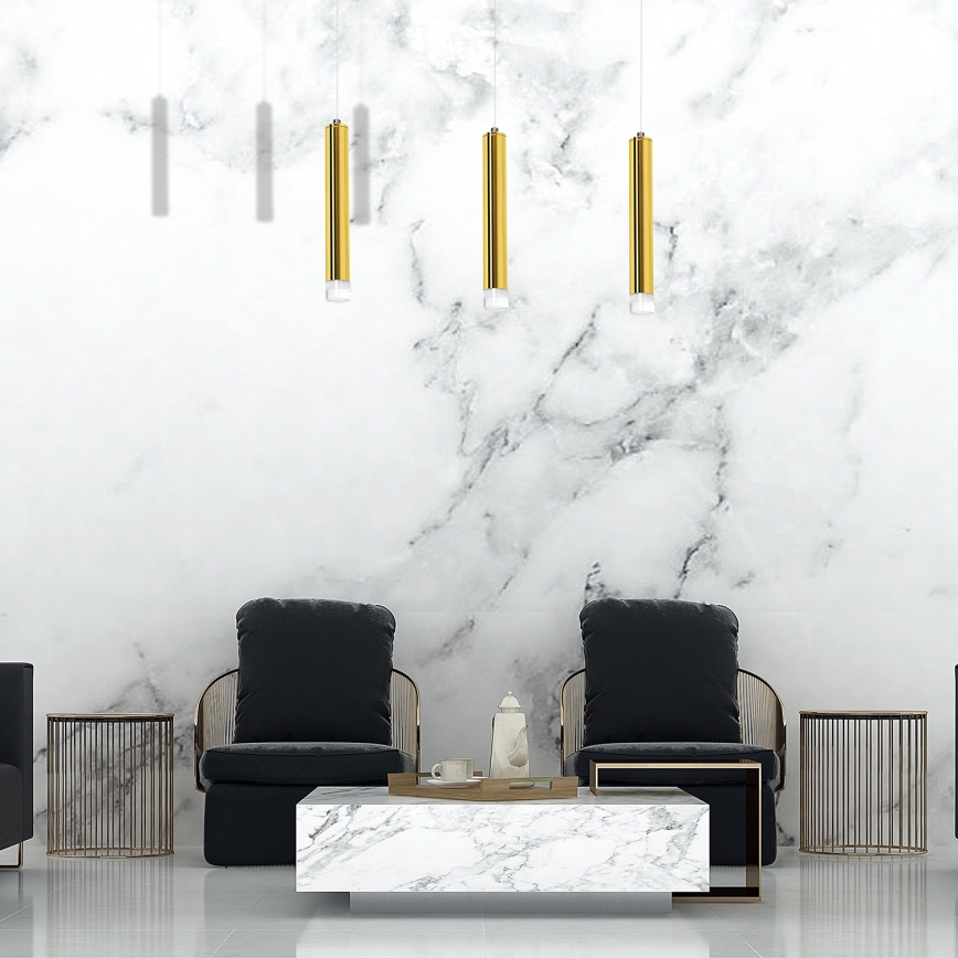 LED Ljuskrona med snöre GOLDIE 3xLED/15W/230V guld