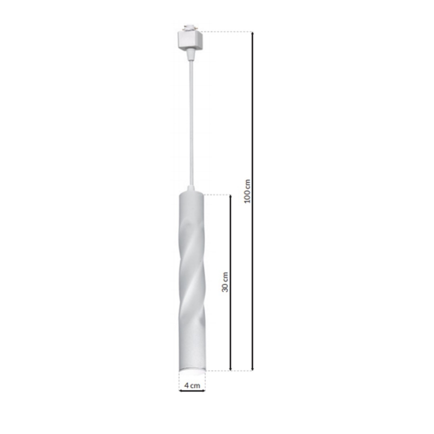 LED Ljuskrona med snöre i Skensystem TRACK Hängande LED/3W/230V vit