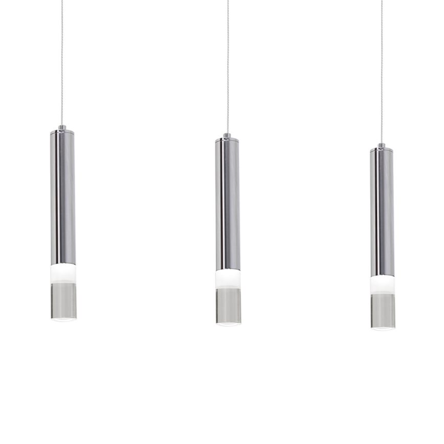 LED Ljuskrona med snöre ICE 3xLED/5W/230V