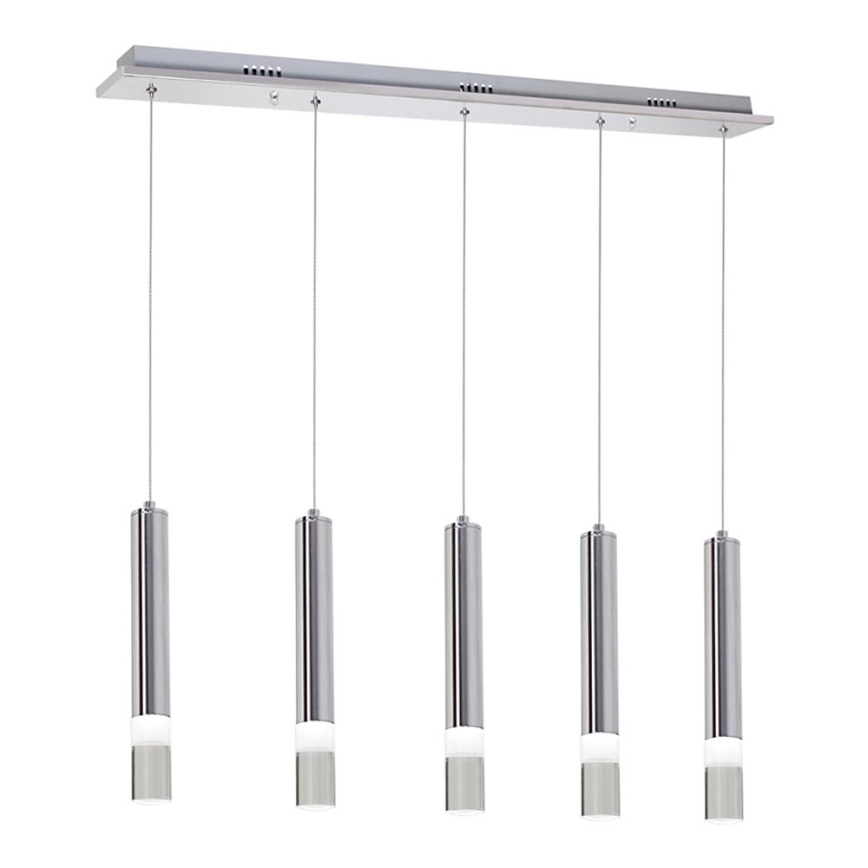LED Ljuskrona med snöre ICE 5xLED/5W/230V