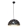 LED Ljuskrona med snöre LISA Svart 1xE27/60W/230V