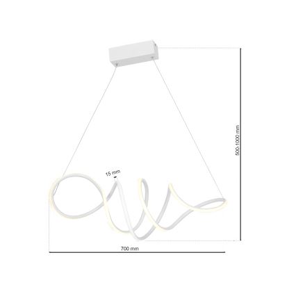 LED Ljuskrona med snöre LOCA LED/50W/230V