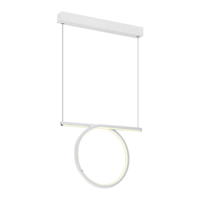 LED Ljuskrona med snöre LOOP LED/20W/230V vit