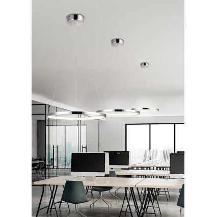 LED Ljuskrona med snöre LUNE LED/25W/230V