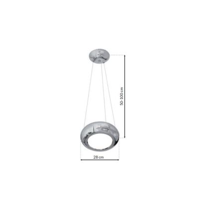LED Ljuskrona med snöre MERCURIO 1xLED/12W/230V