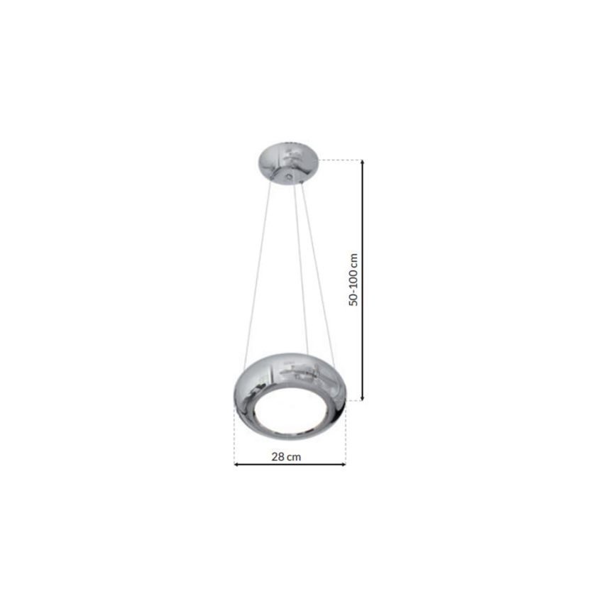 LED Ljuskrona med snöre MERCURIO 1xLED/12W/230V