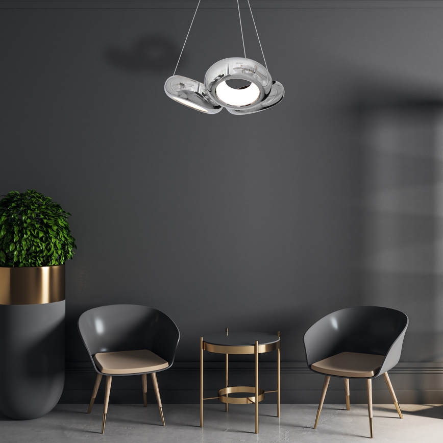 LED Ljuskrona med snöre MERCURIO 3xLED/12W/230V