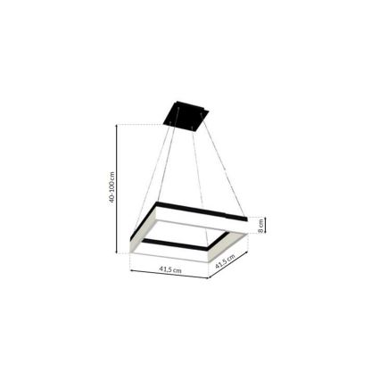 LED Ljuskrona med snöre NERO 1xLED/32W/230V