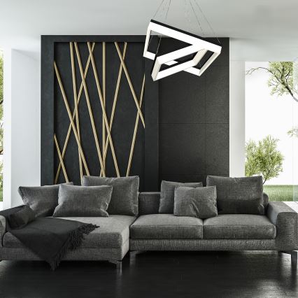 LED Ljuskrona med snöre NERO 2xLED/80W/230V