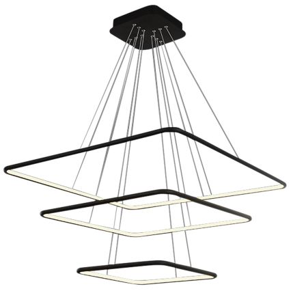 LED Ljuskrona med snöre NIX LED/117W/230V svart