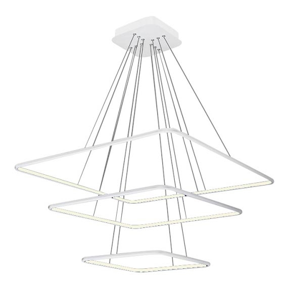 LED Ljuskrona med snöre NIX LED/117W/230V vit